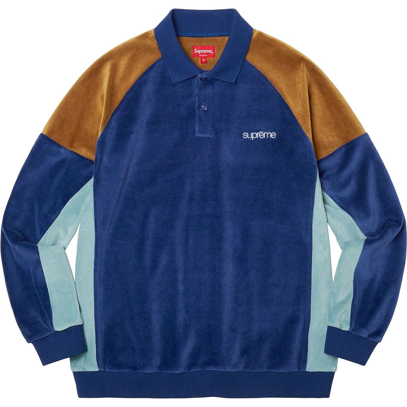 Paneled Velour L/S Polo view 4